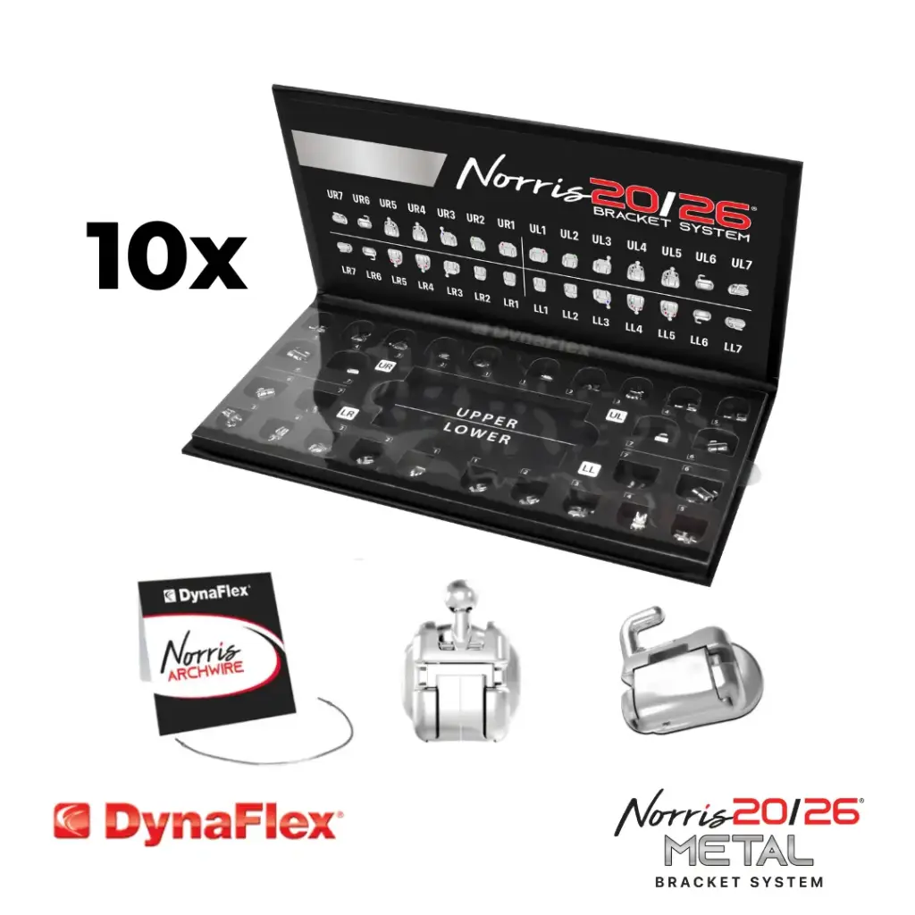 10x seturi bracketi autoligaturanti pasivi Norris Metal 7x7