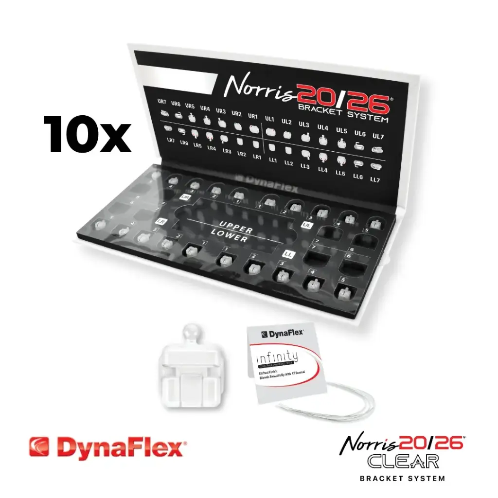 10x seturi bracketi autoligaturanti pasivi Norris Clear 5x5